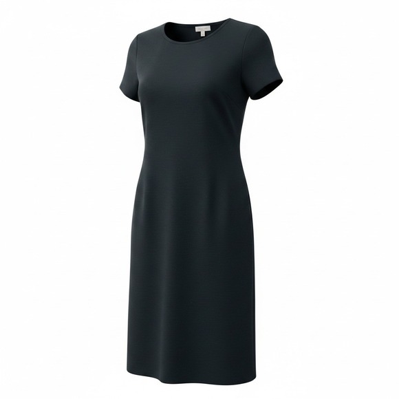 Susan Graver Style Dresses & Skirts - Susan Graver Style Black Short Sleeve Sheath Dress Size S NWT Made in USA